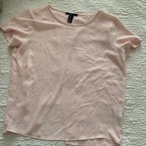 Pink open back sheer top